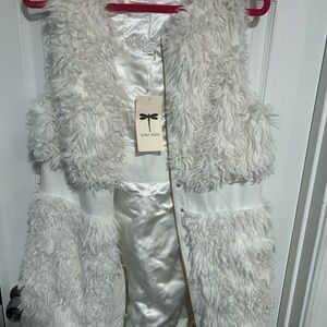White Faux Fur Vest